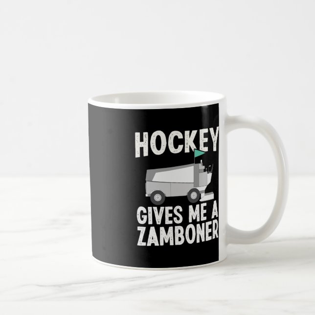 Roligt Hockey Ge Me A Zamboner Hockey Player Winte Kaffemugg (Höger)