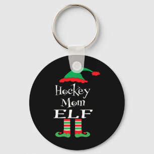 Roligt Hockey Mamma Elf Julafton Familj Match Wome Nyckelring