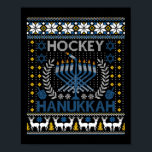 Roligt Hockey Menorah Hanukkah Jewish Festival Hol Poster<br><div class="desc">Roligt Hockey Menorah Hanukkah judisk festival Julhelg</div>