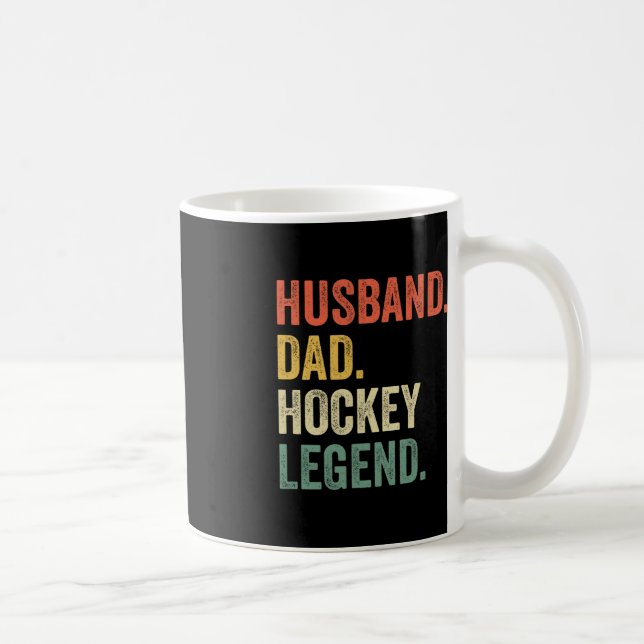 Roligt Hockey Player Make Pappa Hockey Legend Vint Kaffemugg (Höger)