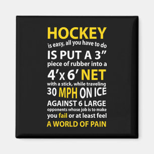 Roligt Hockey Quote Hockey är lätt att ge För mana Magnet