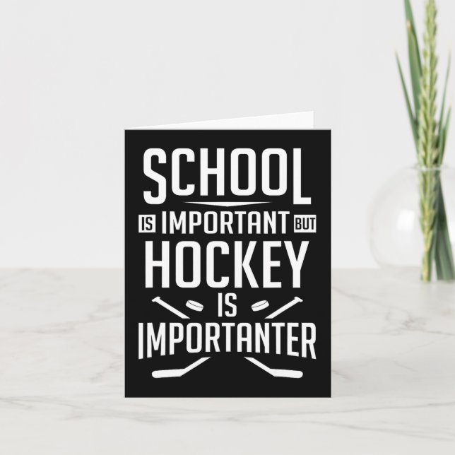 Roligt Hockey School är viktigt, men Hockey är vik Kort (Framsida)