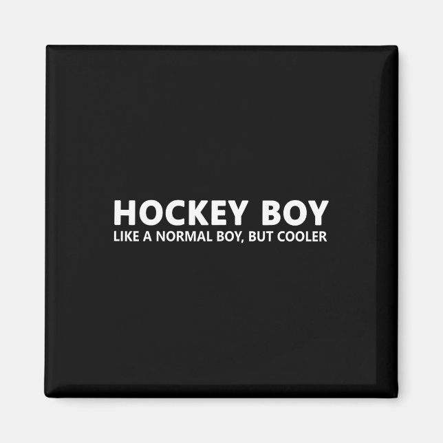 Roligt Hockey Son Ice Hockey Boy Magnet (Framsidan)