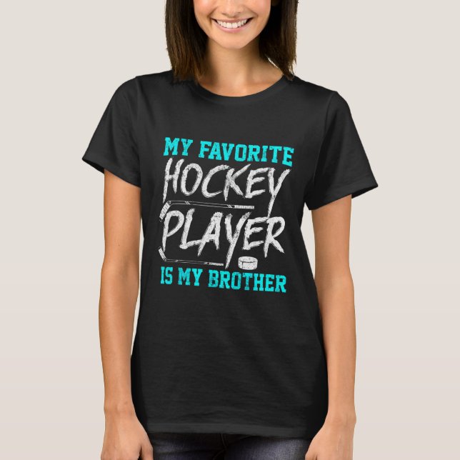 Roligt Hockey Tee Brother Novelty Gift Syskon (Framsida)