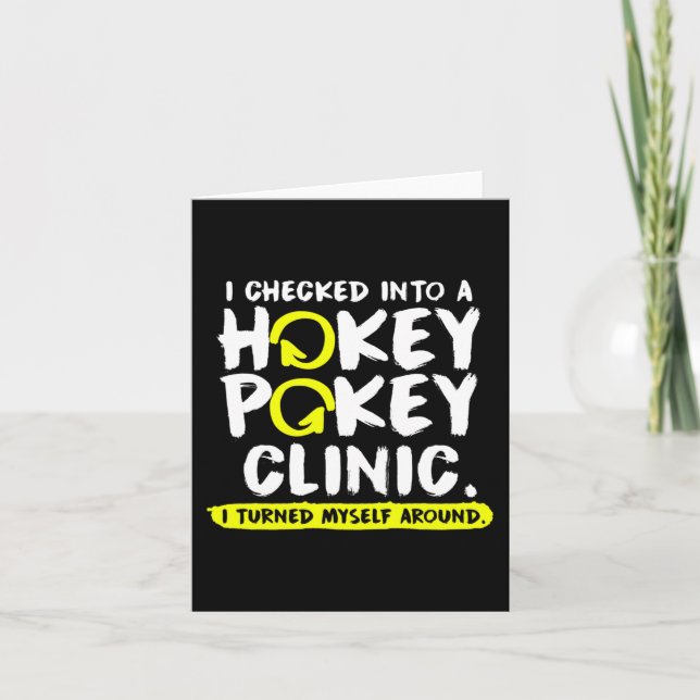 Roligt Hokey Pokey Clinic Hockey Pokey Gift Kort (Framsida)
