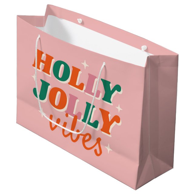 Roligt Holly Jolly Vibes juldesign (Framsidan Vinklad)