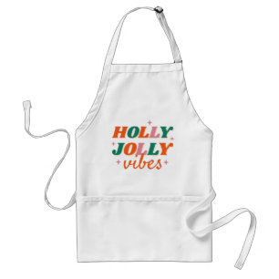 Roligt Holly Jolly Vibes juldesign Förkläde