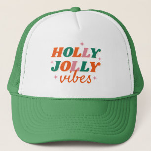 Roligt Holly Jolly Vibes juldesign Keps