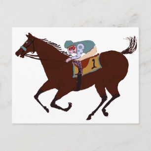 Roligt Horse Tävla Design Vykort