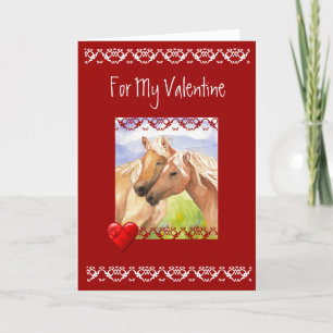 Roligt Horse Valentine Kärlek Dikt Helgkort