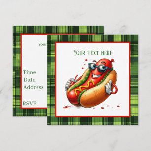Roligt hotdog älskare party inbjudningar