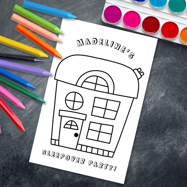 Roligt House Sleepover Party Coloring Page 7 (Skapare uppladdad)