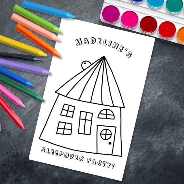 Roligt House Sleepover Party Coloring Page 8 (Skapare uppladdad)