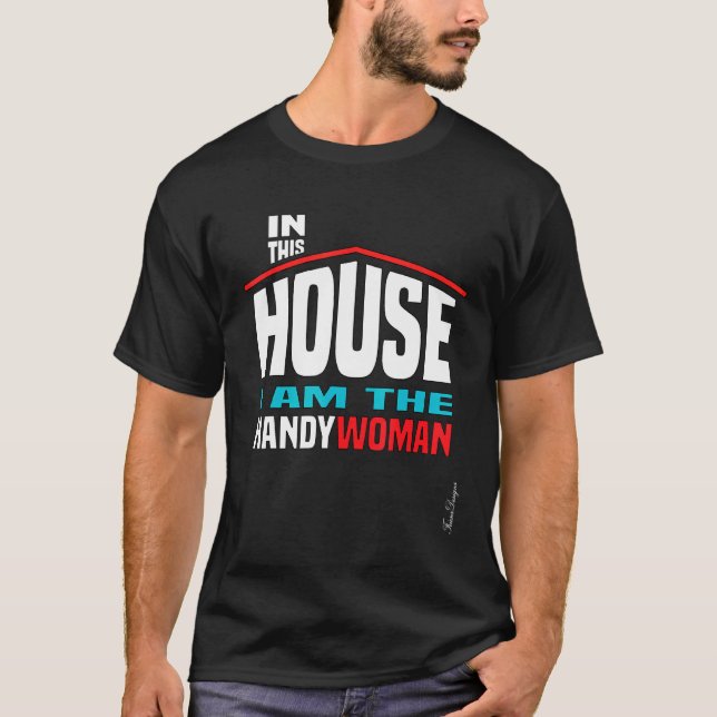 Roligt House Women Professor Builder Proud Handyma T Shirt (Framsida)