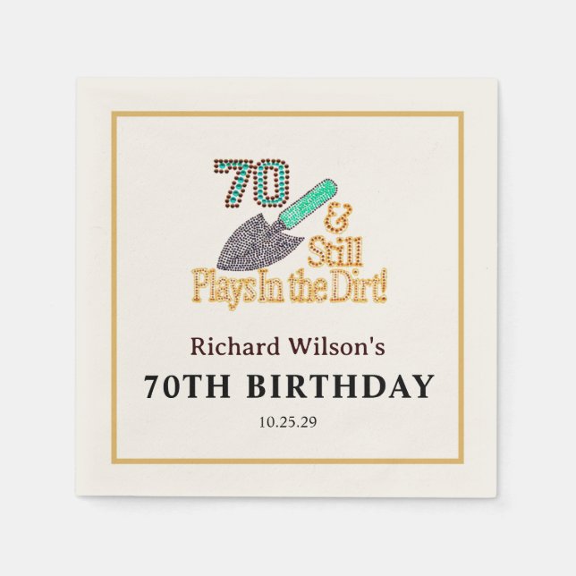 Roligt Humor  70:e Födelsedagsfestens gåva Pappersservett (Framsidan)