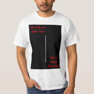 Roligt humoristiskt för lycklig Festivus pol med T-shirt