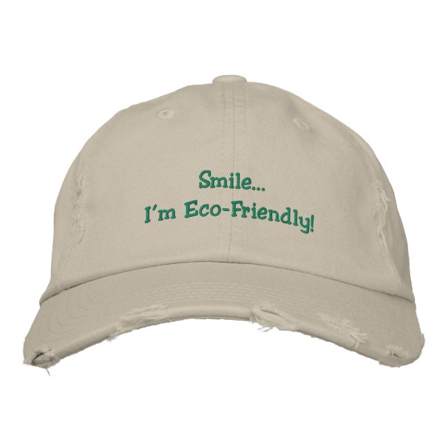 Roligt Humous Eco-Friendly Broderad Keps (Framsida)