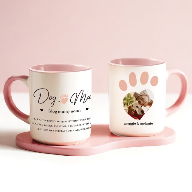 Roligt Humous Hund Personlig Definition Photo Mugg (Fun Humorous Dog Mum Personalized Definition Photo Mug)