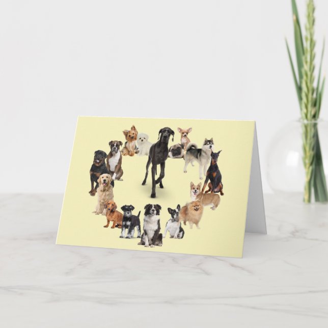 Roligt Hund aveln Pet Animals Hund Blank Kort (Framsida)