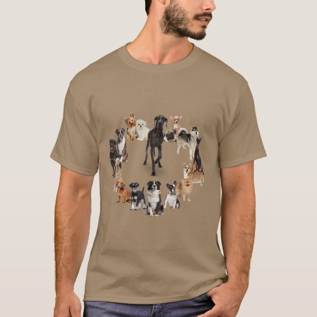 Roligt Hund aveln Pet Animals Hund T Shirt (Framsida)