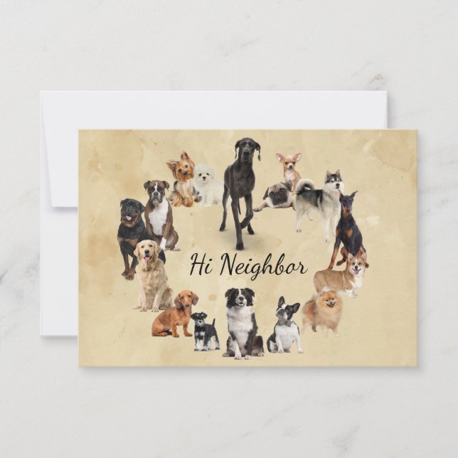 Roligt Hund aveln Pet Animals Hund Tack Kort (Framsida)