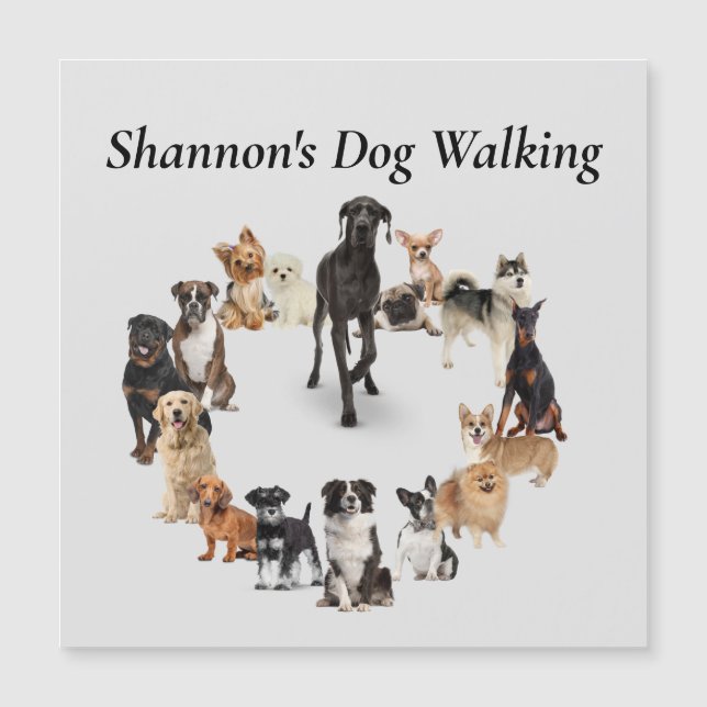 Roligt Hund aveln Pet Animals Hund Walking Postcar (Framsida)