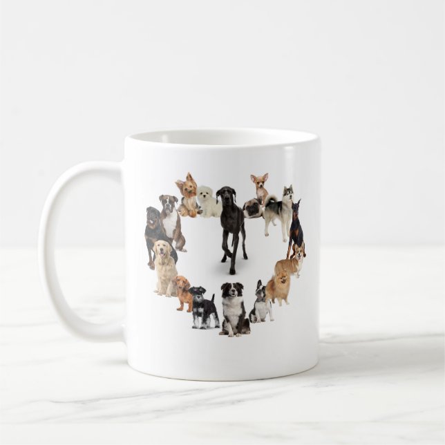 Roligt Hund aveln Pet Animals Hundälskare Kaffemugg (Vänster)