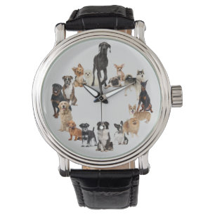Roligt Hund aveln Pet Animals Large Clock Pocket W Armbandsur