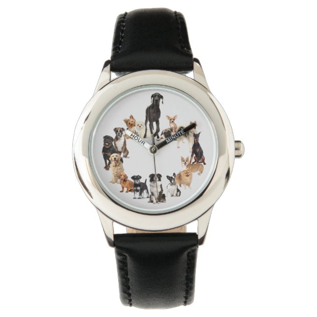 Roligt Hund aveln Pet Animals Large Clock Pocket W Armbandsur (Framsida)