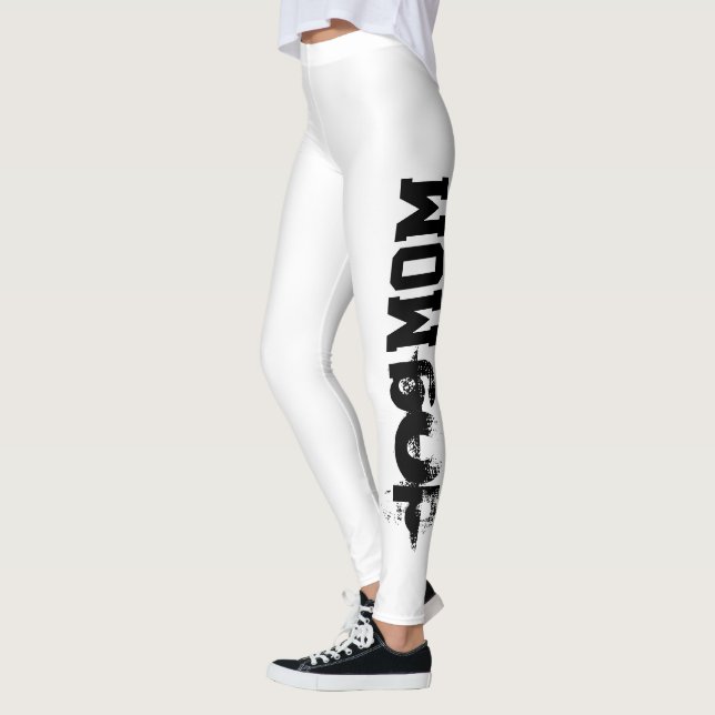roligt HUND MAMMA typografi | Leggings (Vänster)