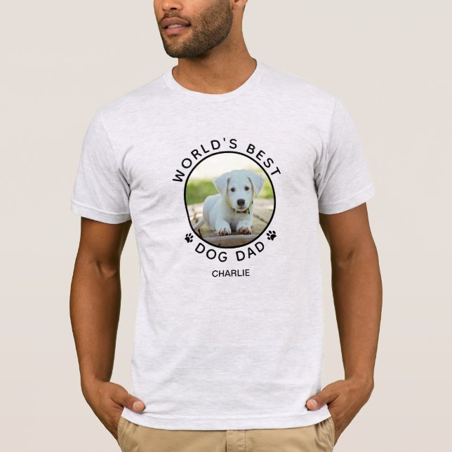 Roligt Hund Photo Namn Black Tass avtryck Personli T Shirt (Framsida)