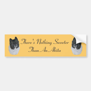 roligt hund slogan bild av svartvit akita bildekal