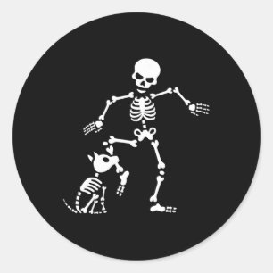 Roligt Hund som ben Costume Halloween Runt Klistermärke