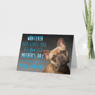 Roligt hundcitat Mors dag-kort från hunden Helgkort