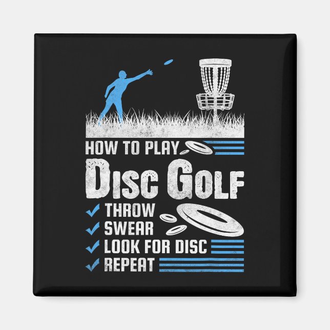 Roligt Hur man spelar Disc Golf  Magnet (Framsidan)