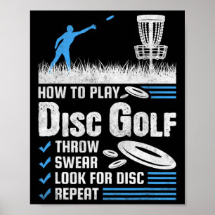 Roligt Hur man spelar Disc Golf Poster