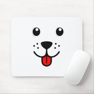 Roligt Husdjur Hund Valp Glad Emoticon Ansikte Musmatta