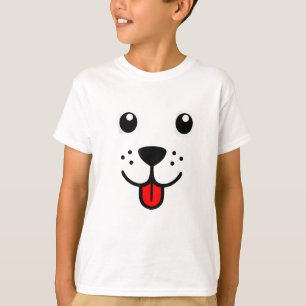 Roligt Husdjur Hund Valp Glad Emoticon Ansikte T Shirt