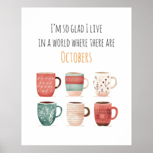 Roligt Hygge Hett Chocolate Mugg Kitchen Poster