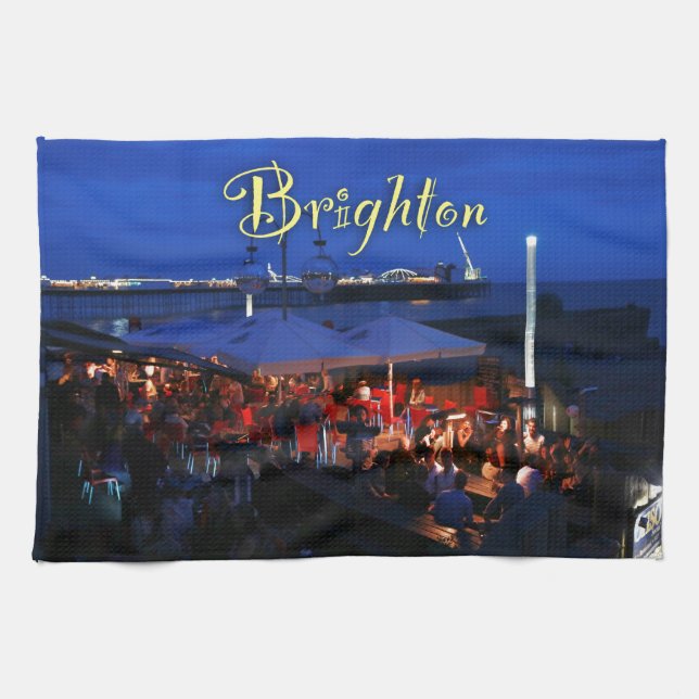 Roligt i Brighton! Kökshandduk (Horisontell)