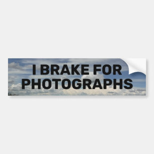 Roligt "I bromsar för fotografier" Bildekal