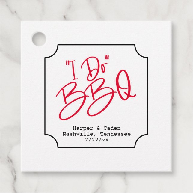 Roligt I Do BBQ-Möhippa Gåvor Etiketter (Framsida)