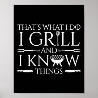 Roligt I Grill och Know Sak Kött Älskare Rbecue Pa Poster