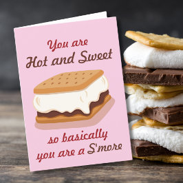 Roligt I grund och botten är du en S'mores Alla hj Helgkort