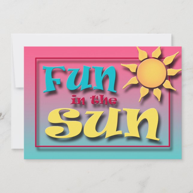 Roligt i inbjudningarna till Sol Sommarparti Inbjudningar (Framsida)