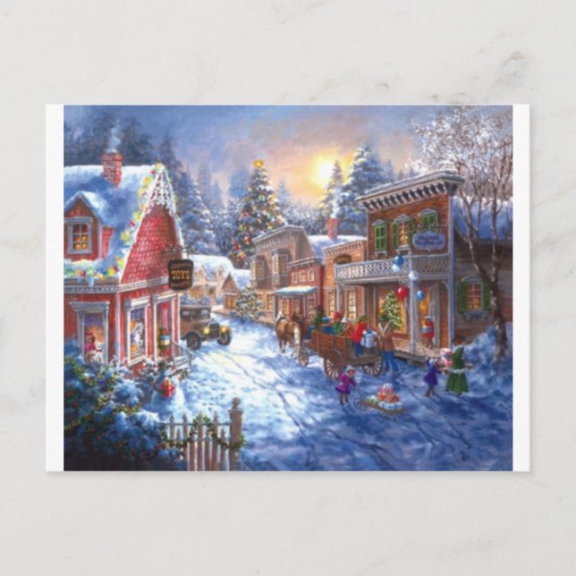 Roligt i jultomten helg vykort (Framsida)