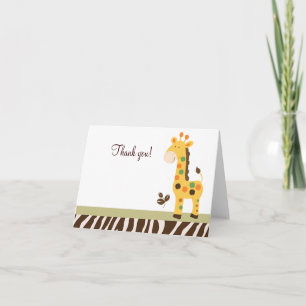 Roligt i Jungle Giraffe Folded Tackkort