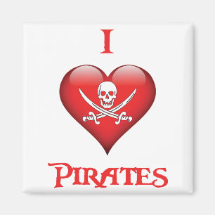 ROLIGT I KÄRLEK PIRATER MAGNET