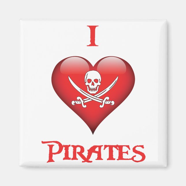 ROLIGT I KÄRLEK PIRATER MAGNET (Framsidan)