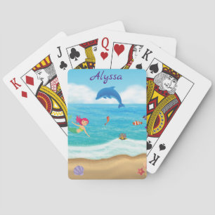 Roligt i Personligen Sol Sjöjungfru Dolphin Beach Casinokort